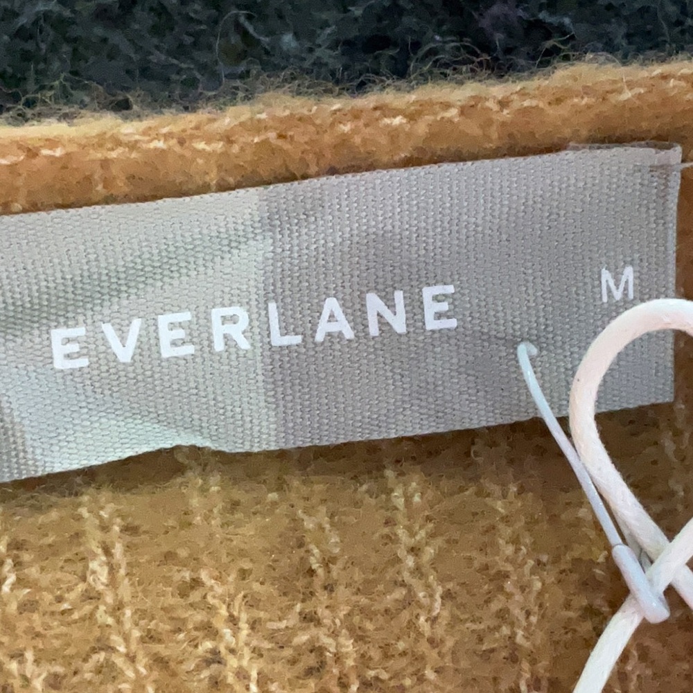 Everlane Size XS Ribbed Cropped Sweater Tank in Camel Wool Yak Hair Blend - Picture 2 of 9